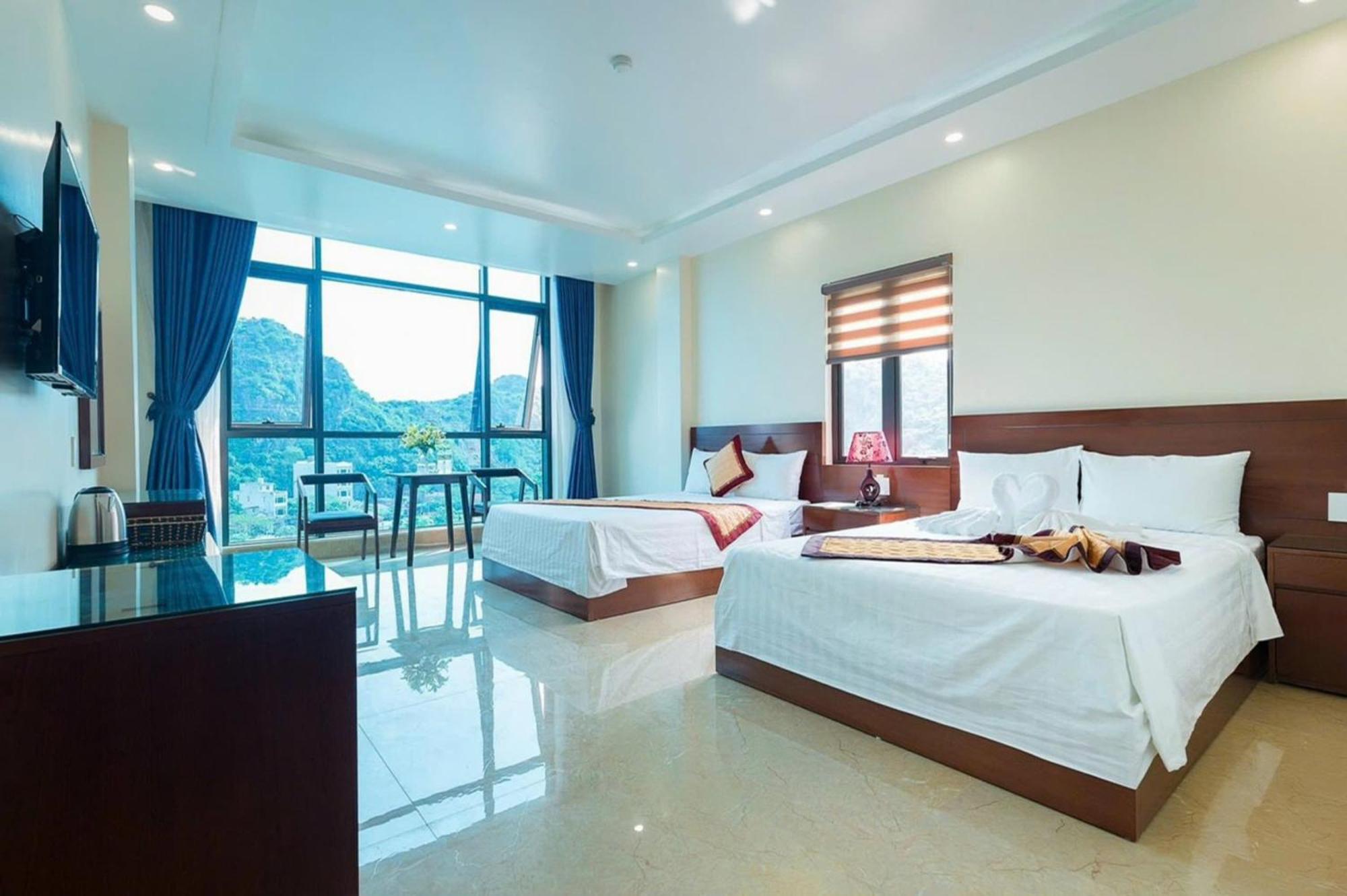Aroma Cat Ba Sea View Hotel Chan Chau Habitación foto